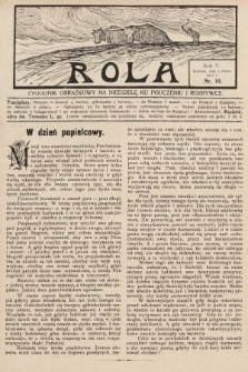 Rola : tygodnik obrazkowy na niedzielę ku pouczeniu i rozrywce. 1911, nr 10