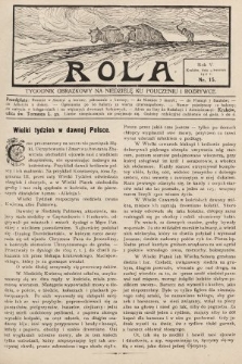 Rola : tygodnik obrazkowy na niedzielę ku pouczeniu i rozrywce. 1911, nr 15