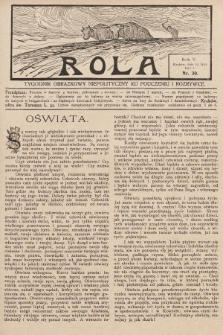 Rola : tygodnik obrazkowy niepolityczny ku pouczeniu i rozrywce. 1911, nr 30