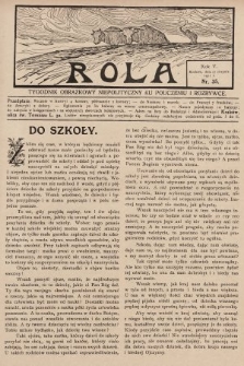 Rola : tygodnik obrazkowy niepolityczny ku pouczeniu i rozrywce. 1911, nr 35
