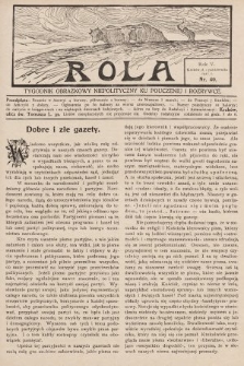 Rola : tygodnik obrazkowy niepolityczny ku pouczeniu i rozrywce. 1911, nr 40