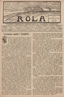 Rola : tygodnik obrazkowy niepolityczny ku pouczeniu i rozrywce. 1911, nr 47