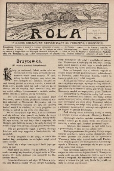 Rola : tygodnik obrazkowy niepolityczny ku pouczeniu i rozrywce. 1911, nr 48