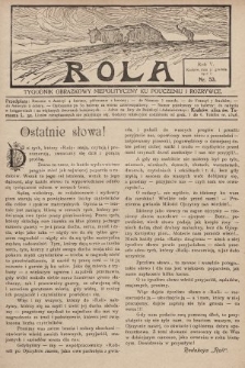 Rola : tygodnik obrazkowy niepolityczny ku pouczeniu i rozrywce. 1911, nr 53