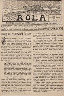 Rola : tygodnik obrazkowy niepolityczny ku pouczeniu i rozrywce. 1912, nr 4