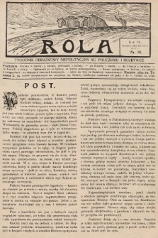 Rola : tygodnik obrazkowy niepolityczny ku pouczeniu i rozrywce. 1912, nr 10