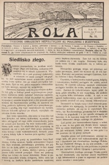 Rola : tygodnik obrazkowy niepolityczny ku pouczeniu i rozrywce. 1912, nr 11