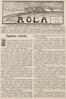 Rola : tygodnik obrazkowy niepolityczny ku pouczeniu i rozrywce. 1912, nr 24