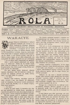Rola : tygodnik obrazkowy niepolityczny ku pouczeniu i rozrywce. 1912, nr 27