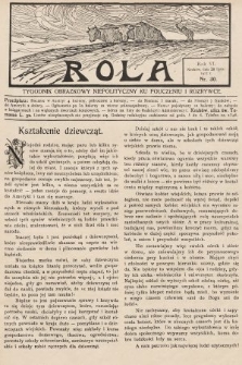 Rola : tygodnik obrazkowy niepolityczny ku pouczeniu i rozrywce. 1912, nr 30