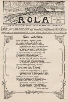 Rola : tygodnik obrazkowy niepolityczny ku pouczeniu i rozrywce. 1912, nr 31