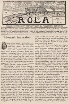 Rola : tygodnik obrazkowy niepolityczny ku pouczeniu i rozrywce. 1912, nr 35