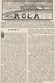 Rola : tygodnik obrazkowy niepolityczny ku pouczeniu i rozrywce. 1913, nr 6
