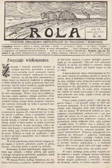 Rola : tygodnik obrazkowy niepolityczny ku pouczeniu i rozrywce. 1913, nr 10