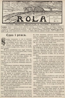 Rola : tygodnik obrazkowy niepolityczny ku pouczeniu i rozrywce. 1913, nr 17