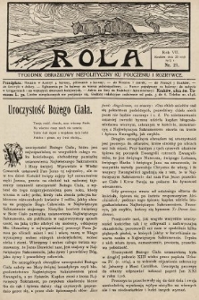 Rola : tygodnik obrazkowy niepolityczny ku pouczeniu i rozrywce. 1913, nr 21