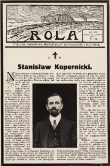 Rola : tygodnik obrazkowy niepolityczny ku pouczeniu i rozrywce. 1913, nr 23