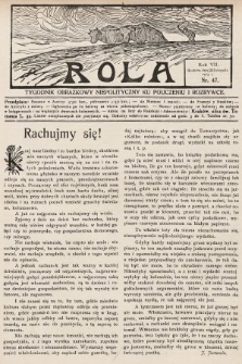 Rola : tygodnik obrazkowy niepolityczny ku pouczeniu i rozrywce. 1913, nr 47