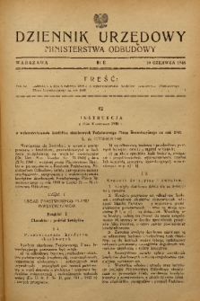 Dziennik Urzędowy Ministerstwa Odbudowy. 1948, nr 8