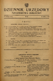 Dziennik Urzędowy Ministerstwa Odbudowy. 1948, nr 9