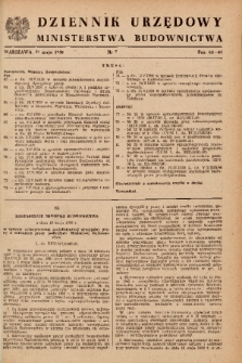 Dziennik Urzędowy Ministerstwa Budownictwa. 1950, nr 7