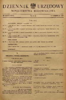 Dziennik Urzędowy Ministerstwa Budownictwa. 1949, nr 8 (2)