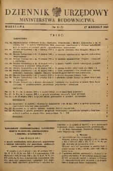 Dziennik Urzędowy Ministerstwa Budownictwa. 1949, nr 13 (7)