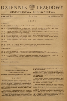 Dziennik Urzędowy Ministerstwa Budownictwa. 1949, nr 17 (11)