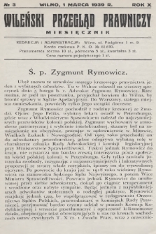 Wileński Przegląd Prawniczy. R. 10, 1939, nr 3