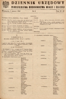 Dziennik Urzędowy Ministerstwa Budownictwa Miast i Osiedli. 1952, nr 3