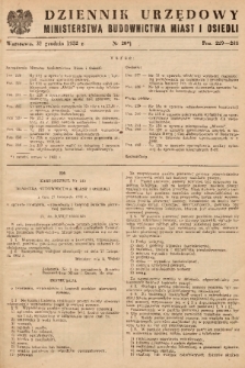Dziennik Urzędowy Ministerstwa Budownictwa Miast i Osiedli. 1952, nr 20