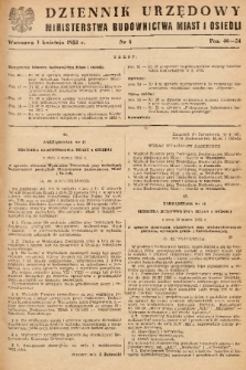 Dziennik Urzędowy Ministerstwa Budownictwa Miast i Osiedli. 1953, nr 4