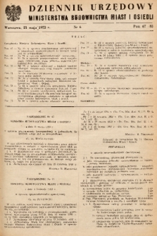 Dziennik Urzędowy Ministerstwa Budownictwa Miast i Osiedli. 1953, nr 6