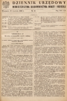 Dziennik Urzędowy Ministerstwa Budownictwa Miast i Osiedli. 1953, nr 15