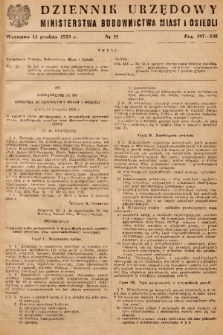 Dziennik Urzędowy Ministerstwa Budownictwa Miast i Osiedli. 1953, nr 21