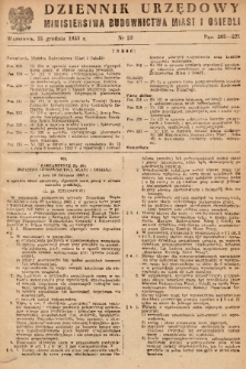 Dziennik Urzędowy Ministerstwa Budownictwa Miast i Osiedli. 1953, nr 23