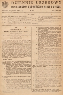 Dziennik Urzędowy Ministerstwa Budownictwa Miast i Osiedli. 1953, nr 24