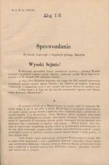 [Kadencja VI, sesja III, al. 169] Alegata do Sprawozdań Stenograficznych z Trzeciej Sesyi Szóstego Peryodu Sejmu Krajowego Królestwa Galicyi i Lodomeryi wraz z Wielkiem Księstwem Krakowskiem z roku 1892. Alegat 169