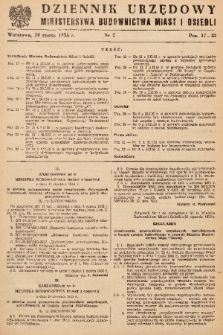 Dziennik Urzędowy Ministerstwa Budownictwa Miast i Osiedli. 1955, nr 3