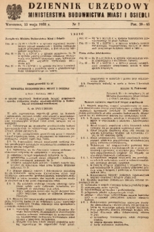 Dziennik Urzędowy Ministerstwa Budownictwa Miast i Osiedli. 1955, nr 7