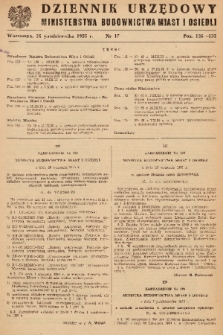 Dziennik Urzędowy Ministerstwa Budownictwa Miast i Osiedli. 1955, nr 17