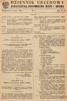 Dziennik Urzędowy Ministerstwa Budownictwa Miast i Osiedli. 1956, nr 4
