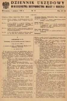 Dziennik Urzędowy Ministerstwa Budownictwa Miast i Osiedli. 1956, nr 10