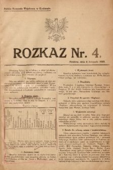 Rozkaz, nr 4