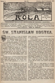 Rola : ilustrowany bezpartyjny dwutygodnik ku pouczeniu i rozrywce. 1926, nr 4