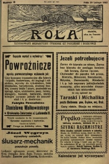 Rola : ilustrowany bezpartyjny tygodnik ku pouczeniu i rozrywce. 1927, nr 8