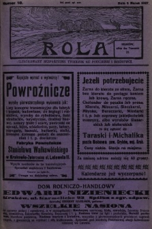 Rola : ilustrowany bezpartyjny tygodnik ku pouczeniu i rozrywce. 1927, nr 10