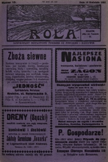 Rola : ilustrowany bezpartyjny tygodnik ku pouczeniu i rozrywce. 1927, nr 15