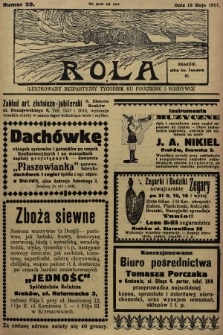 Rola : ilustrowany bezpartyjny tygodnik ku pouczeniu i rozrywce. 1927, nr 20