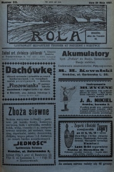 Rola : ilustrowany bezpartyjny tygodnik ku pouczeniu i rozrywce. 1927, nr 22